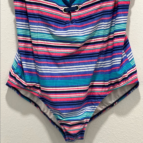 Time Tru Blue Pink Swimsuit 2 XL - Picture 7 of 9